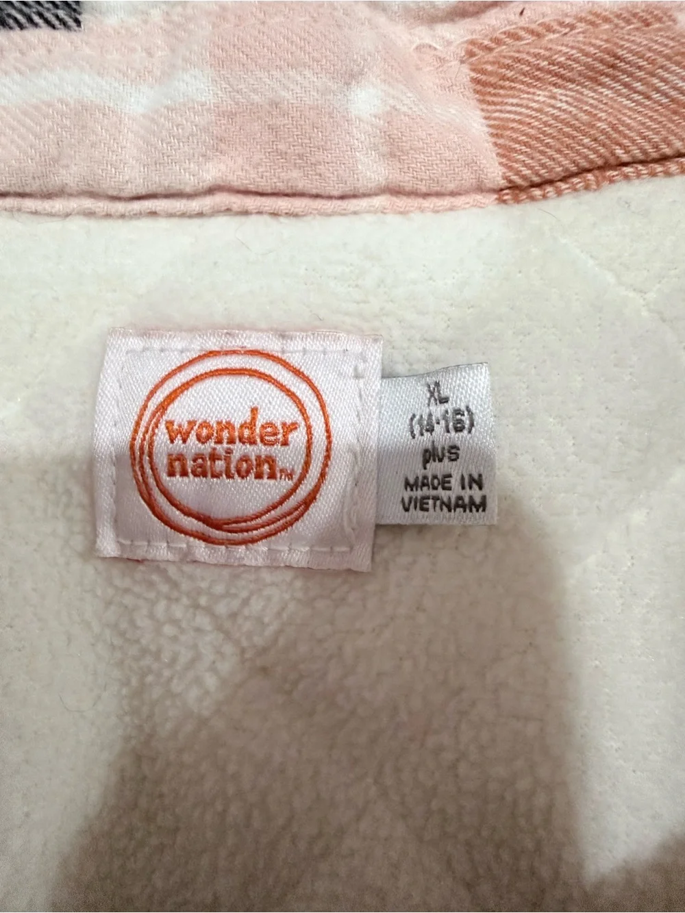 wonder nation Plaid Button-Front Shacket - Cream & Brown Plaid